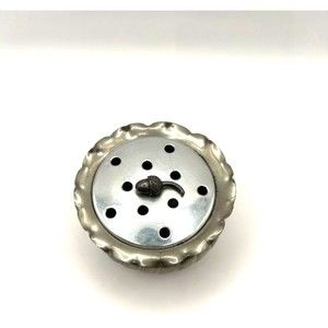 Vintage‎ Geniune Italian Pewter Flower / Potpourri Bowl w/ Lid Italy Made